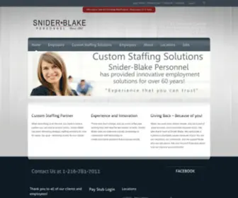 Snider-Blake.com(Snider-Blake Personnel) Screenshot