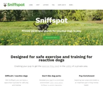 Sniffspot.com(Upgrade your dog’s routine. Sniffspot) Screenshot