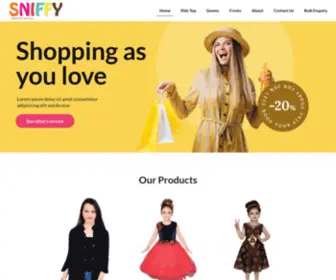 SniffyStore.com(Fashionable Kids Wear) Screenshot