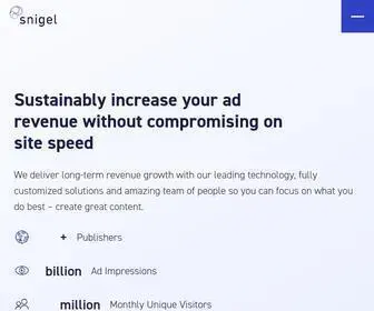 Snigel.com(Ad Monetization Technology For Publishers) Screenshot