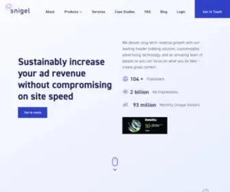 Snigelweb.com(Ad Monetization Technology For Publishers) Screenshot