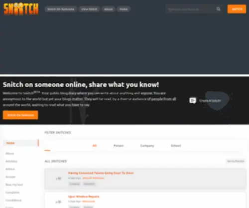 Sniitch.com(Snitch) Screenshot
