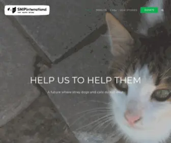 Snip-International.org(RAISING ANIMAL WELFARE SNIP International) Screenshot
