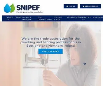 Snipef.org(The Scottish and Northern Ireland Plumbing Employers' Federation) Screenshot