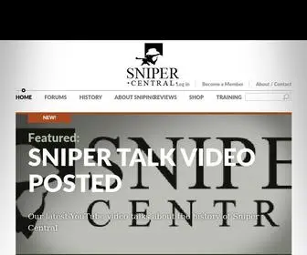 Snipercentral.com(Sniper Central The leader in independent information about sniping) Screenshot