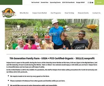 Snipesfarm.org(Snipes Farm and Education Center) Screenshot