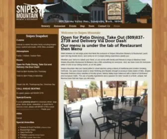 Snipesmountain.com(Snipes Mountain Brewery and Restaurant) Screenshot