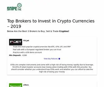 Snipethetrade.com(Top Crypto Currencies Brokers) Screenshot
