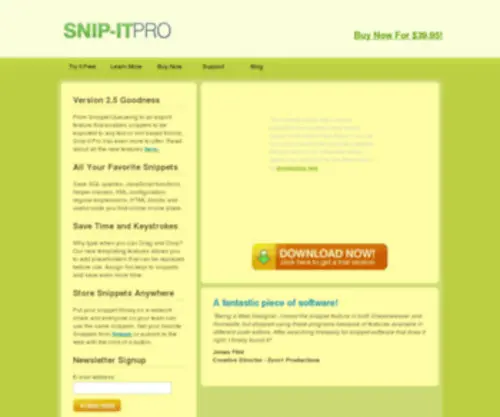 Snipitpro.com(Code Snippet Manager and Organizer Software) Screenshot