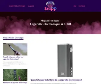 Snipp.fr(Magazine de la cigarette électronique) Screenshot