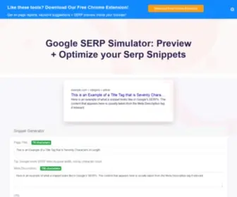 Snippetoptimizer.net(Google SERP Simulator) Screenshot