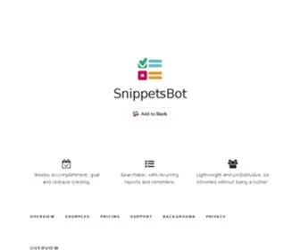 Snippetsbot.com(Snippetsbot) Screenshot