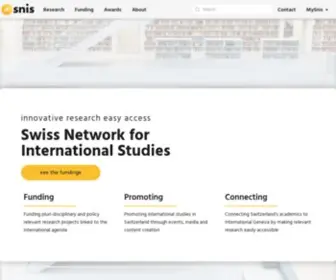 Snis.ch(Swiss Network for International Studies) Screenshot