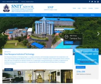 Snit.edu.in(Sree Narayana Institute of Technology) Screenshot