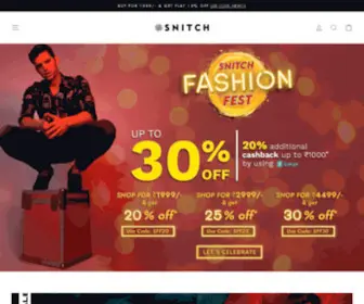 Snitch.co.in(Discover Your Style) Screenshot