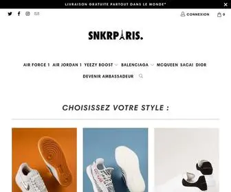 SNKrparis.com(Boutique en ligne de Sneakers tendances) Screenshot