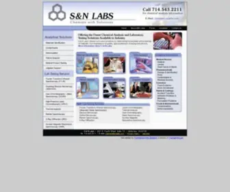 Snlabs.com(Custom Chemical Analysis and Laboratory Testing Services) Screenshot