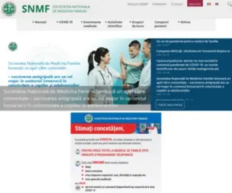 SNMF.ro(Societatea Nationala de Medicina Familiei) Screenshot