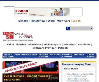SNmmi.org(Society of Nuclear Medicine and Molecular Imaging (SNMMI)) Screenshot