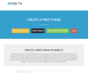 Snob.tv(Free forum) Screenshot