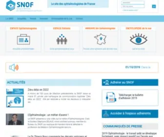 Snof.org(Le site des ophtalmologistes de France) Screenshot