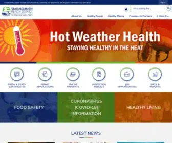 SnoHD.org(Snohomish Health District) Screenshot