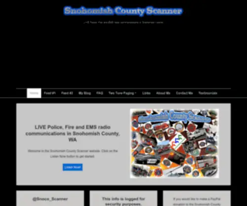 Snohomishcountyscanner.com(LIVE Police) Screenshot