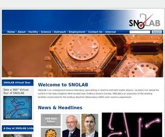 Snolab.ca(World-class underground science facility) Screenshot