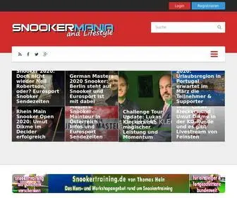 Snookermania.de(Snookermania Nachrichten) Screenshot