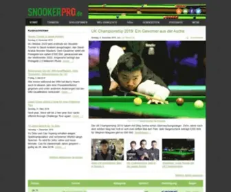 Snookerpro.de(Snooker von der main tour) Screenshot
