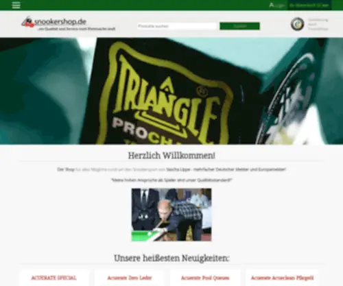Snookerservice-Shop.de(Der Shop) Screenshot