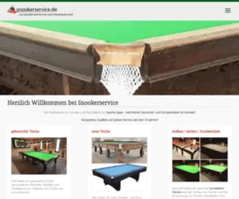 Snookerservice.de(Snookertische und Billardtische) Screenshot