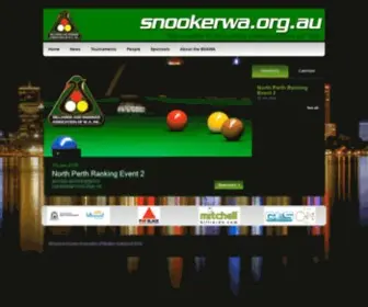 Snookerwa.org.au(Billiards & Snooker Association of Western Australia) Screenshot
