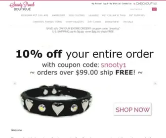 Snootypoochboutique.com(Designer dog collars) Screenshot