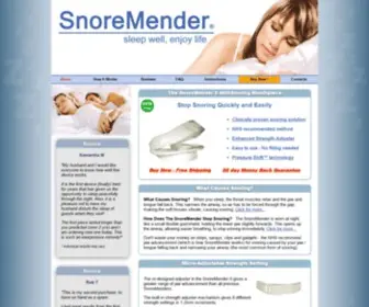 Snoremenders.co.uk(Stop Snoring) Screenshot