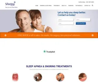 Snoringcenter.com(The Snoring Center) Screenshot