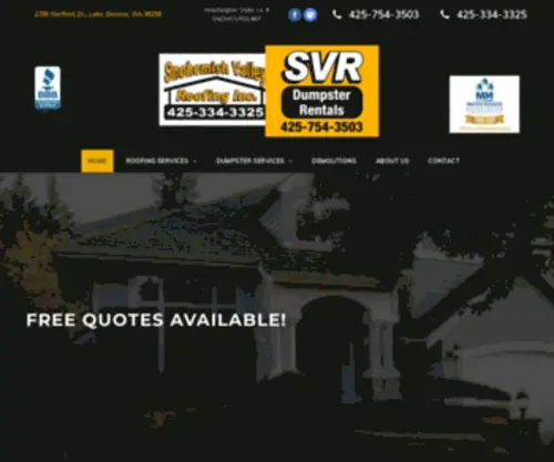 Snovalinc.com(Roof Replacement) Screenshot