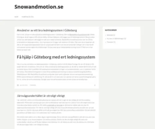 Snowandmotion.se(Snowandmotion) Screenshot