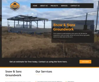 Snowandsonsgroundwork.com(Snow & Sons Groundwork) Screenshot