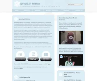 Snowballmetrics.com(BY THE SECTOR FOR THE SECTORSnowball Metrics) Screenshot