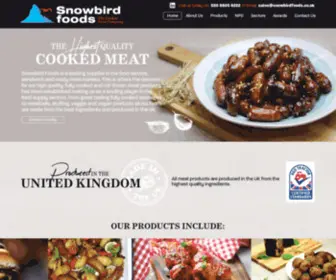 Snowbirdfoods.co.uk(Wholesale Sausages and Meat Products Supplier in UK & Ireland) Screenshot