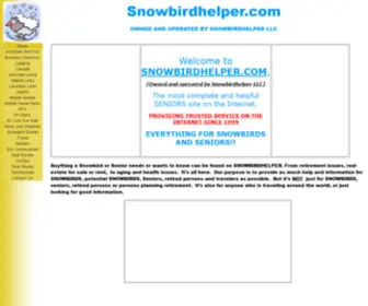 Snowbirdhelper.com(Snowbirds and seniors) Screenshot