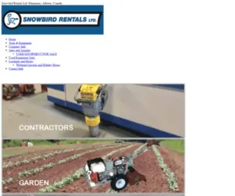 Snowbirdrentals.ca(Snowbird Tool and Equipment Rentals in Edmonton) Screenshot