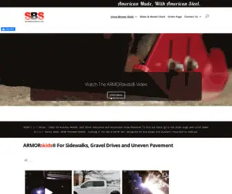 Snowblowerskids.com(Snowblower Skids For Sidewalks and Gravel Drives) Screenshot