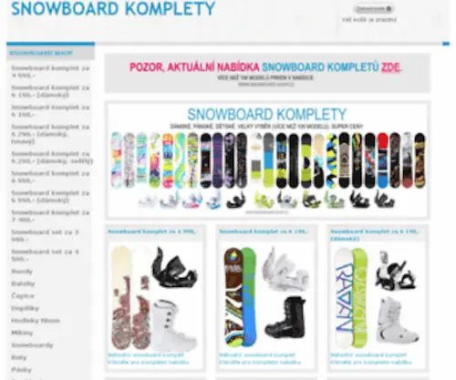 Snowboard-Komplety.eu(Snowboard komplety) Screenshot