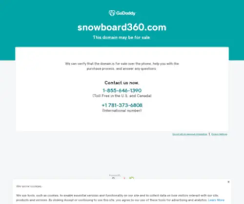 Snowboard360.com(Forsale Lander) Screenshot