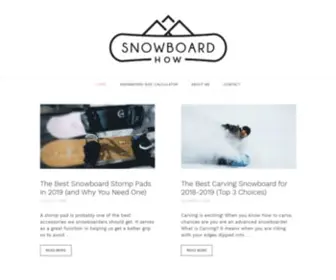 Snowboardhow.com(All You Need to Know about Snowboarding) Screenshot