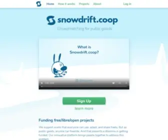 Snowdrift.coop(Crowdmatching for Public Goods) Screenshot