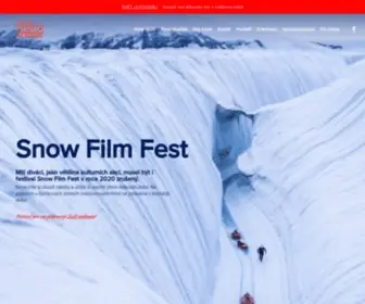 Snowfilmfest.cz(Snow Film Fest) Screenshot
