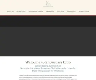 Snowmassclub.com(Snowmass Club) Screenshot